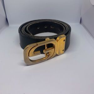 Authentic Gucci Black Leather Belt